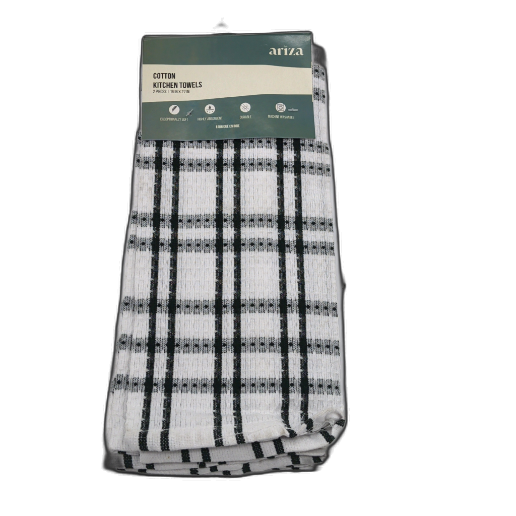 Cotton Kitchen Towels 2pk. 16" X 27" Ariza