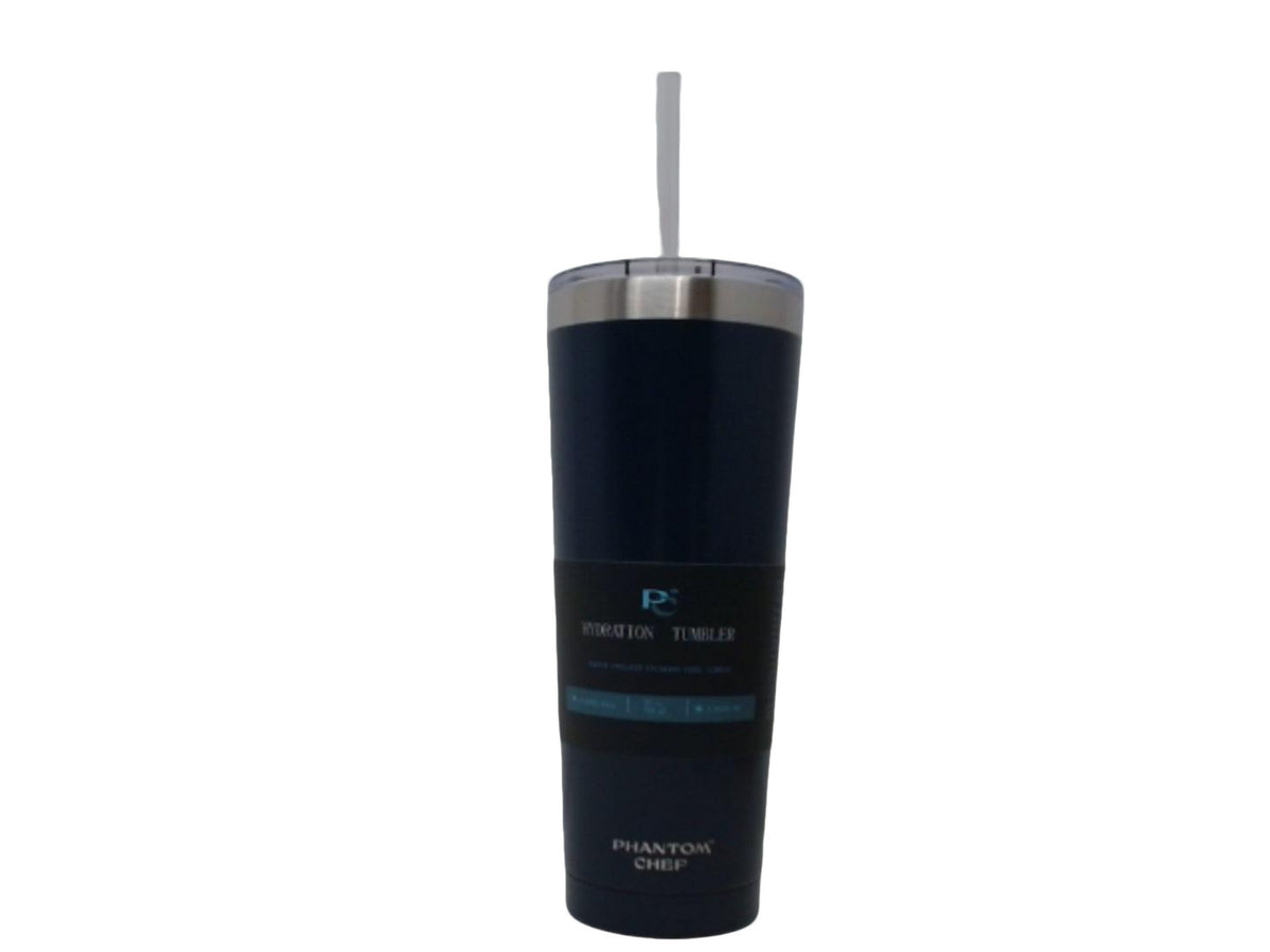 Gobelet hydratant 740 ml. Isotherme en acier inoxydable bleu marine Phantom Chef