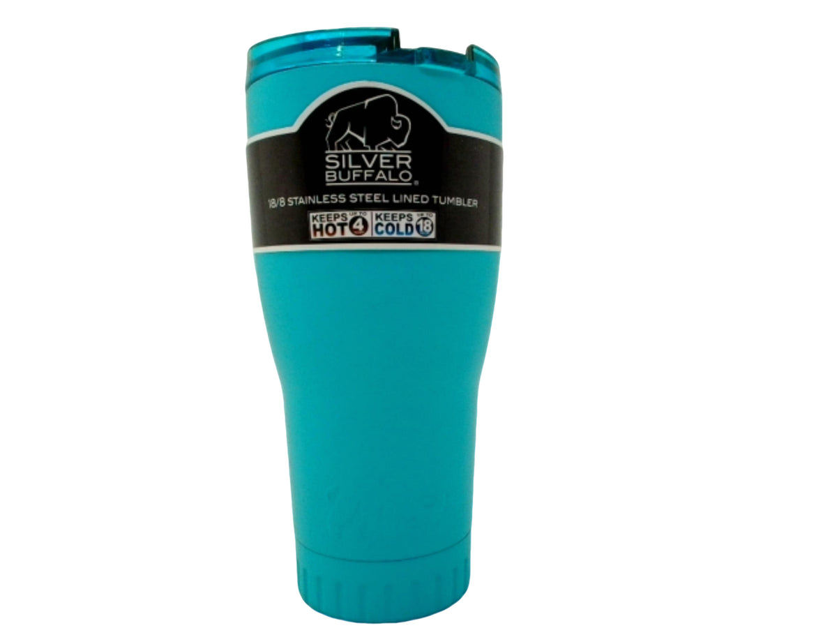 18/8 Stainless Steel Lined Tumbler 30oz. Teal Silver Buffalo Protek