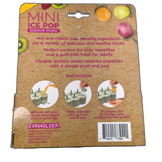 Mini Ice Pop Popsicle Maker Makes 6