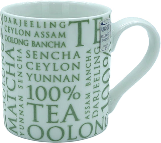 Mug 100% Tea White Ceramic