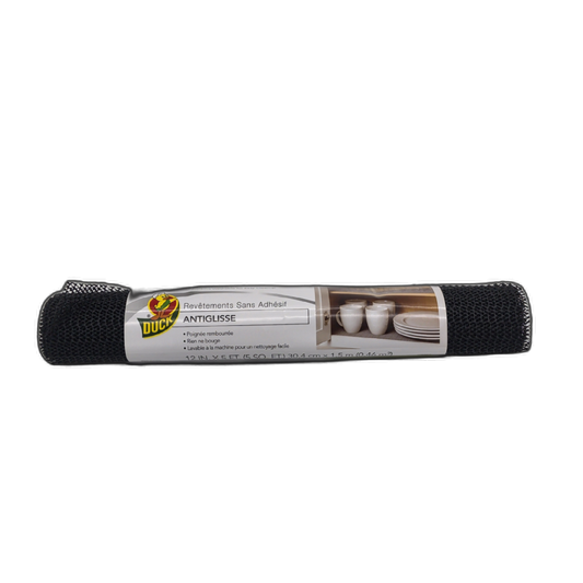 Non Adhesive Liner 12" x 5' Black Non-Slip Duck