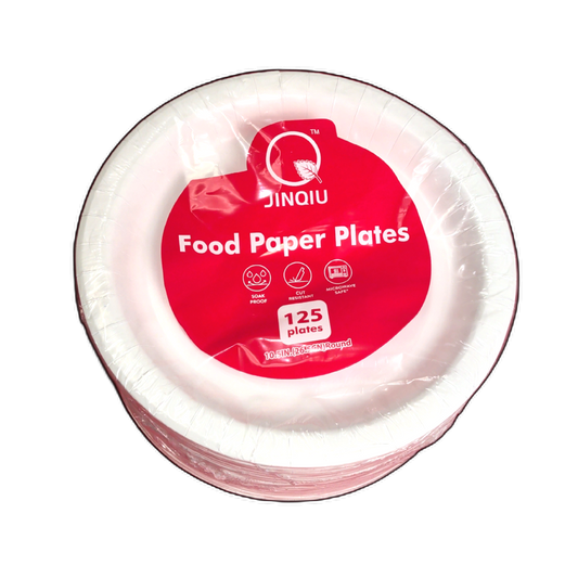 Paper Plates 10.5" White Round 125pk.