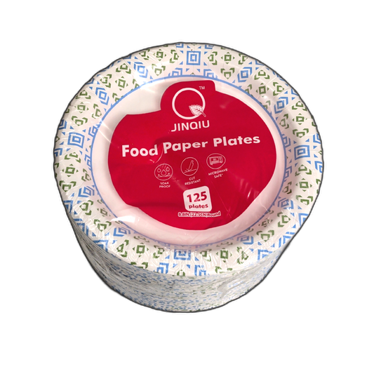 Paper Plates 8.8" Round Blue & Green 125pk.