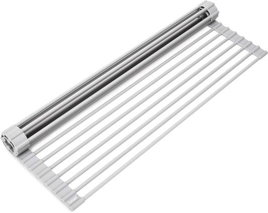 Over The Sink Roll Up Drying Rack 20.5" x 13.1" Oversize Grey Edge - Additional View