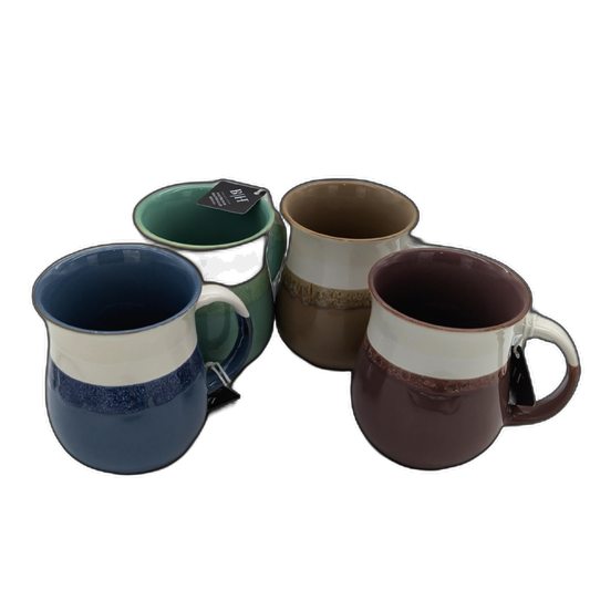 Tri Color Reactive Glaze Mug 18oz. Ass't Colours