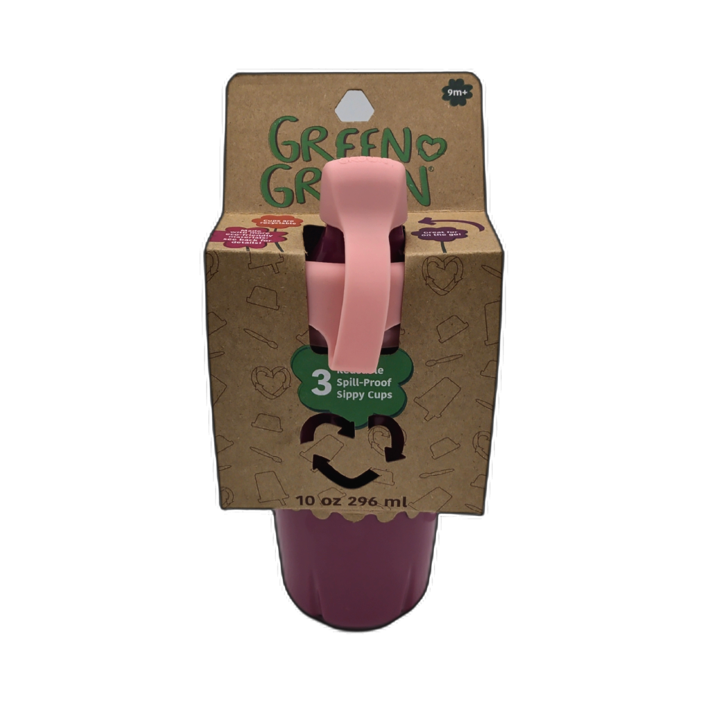 Sippy Cups 3pk. 296ml. Girls Green Crown