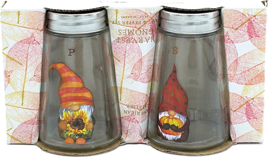 Salt & Pepper Shaker 2pc. Set Harvest Gnomes