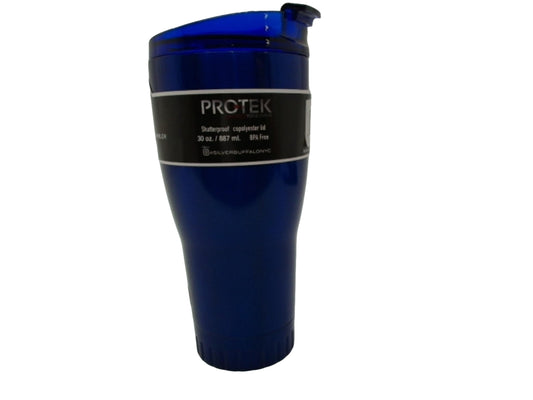 Stainless Steel Lined Tumbler 30oz. Blue Silver Buffalo Protek