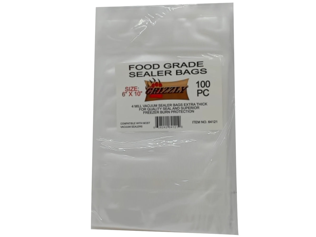 Vacuum Sealer Bags 6"x10" 100pk. Grizzly