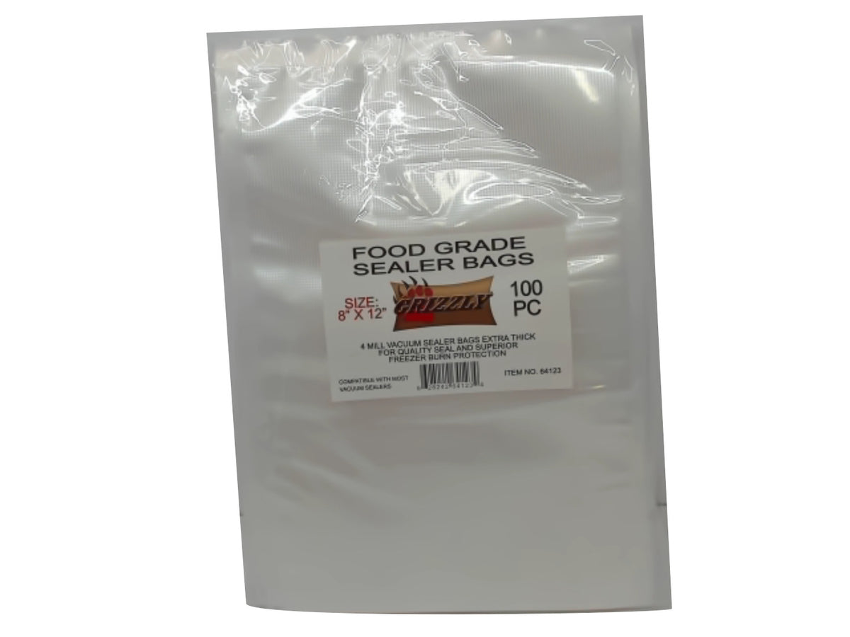 Vacuum Sealer Bags 8"x12" 100pk. Grizzly