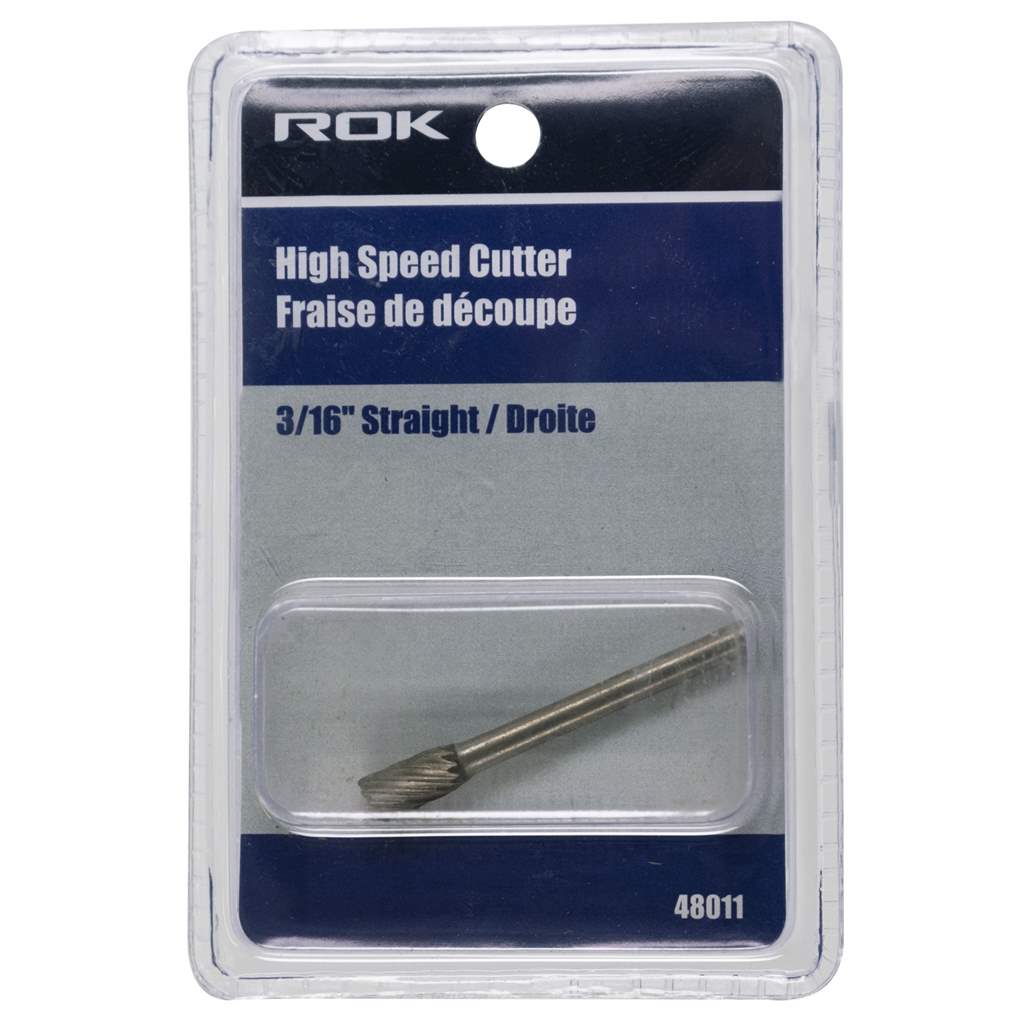High speed cutter 3/16 inch for soft metal, plastic, wood