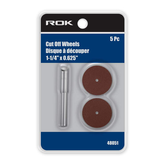Cut off wheel 1.25 inch with mandrel for metal and plastic 5 pc
