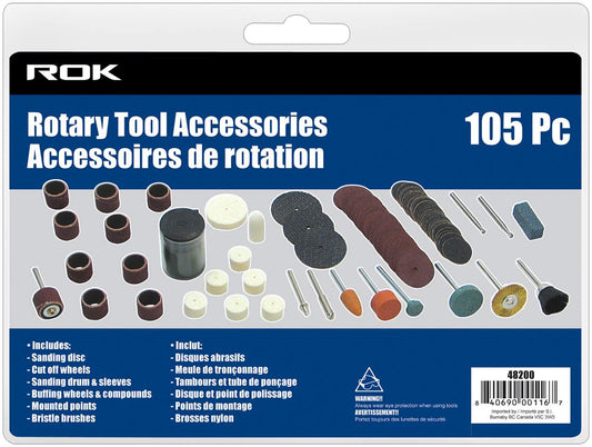 Rotary tool accessory kit 105 pc