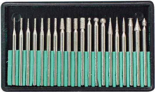 Diamond point set 20pc 1/8 shank - dremel bits