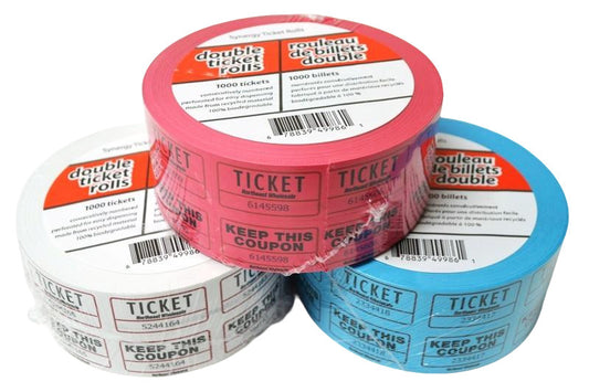 Admit One Ticket+coupon, 1000/roll