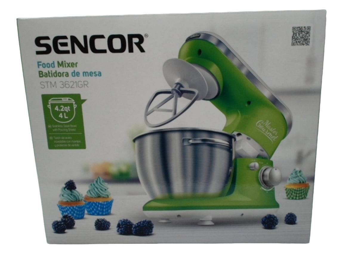 Food Mixer 4L Green Stainless Steel Bowl w/Pouring Shield Sencor (ENDCAP)