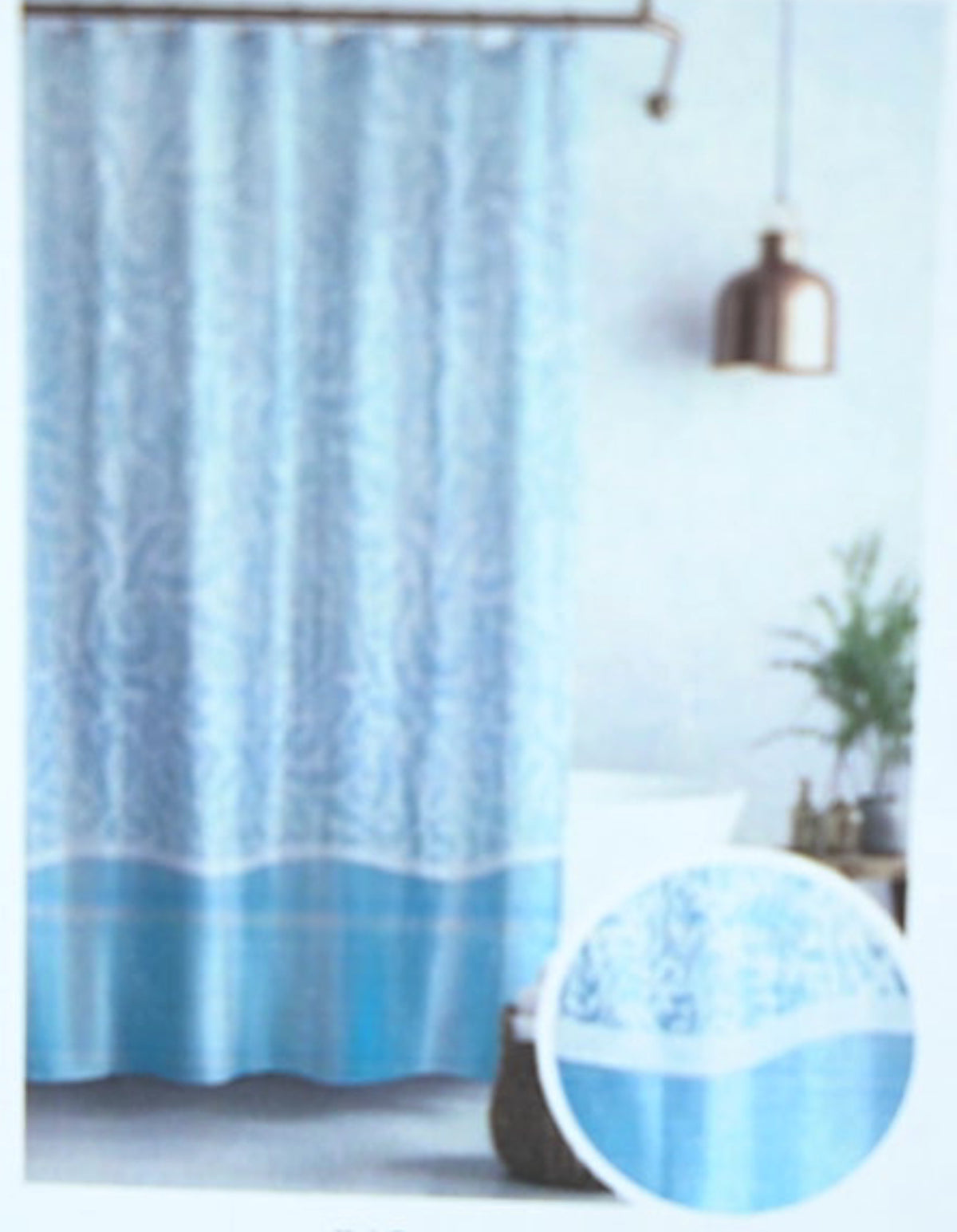 Shower Curtain Ferns 70x72 Inch Polyester Printed Fabric