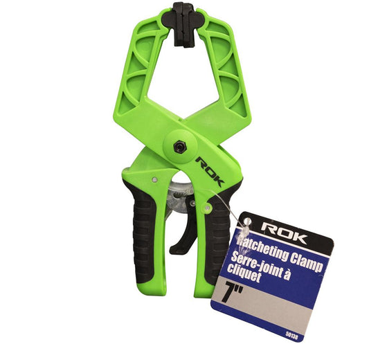 Ratcheting clamp 7 inch fiberglass reinforced nylon with quick release trigger
