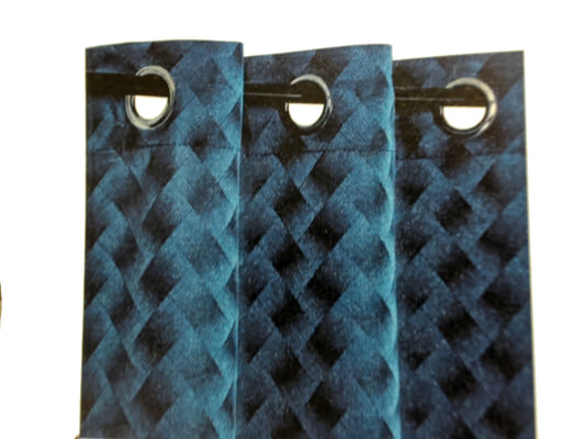 curtain Jacquard navy with metal grommets - brayden 54x84 inch 1.37x2.13m