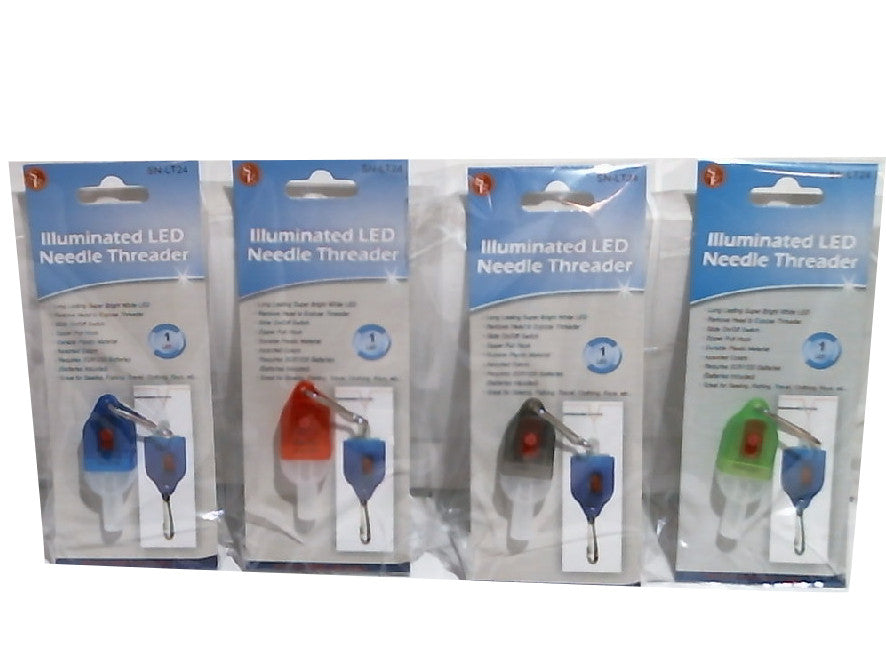 Needle Threader Illuminated LED Assorted Colours - each sold individually