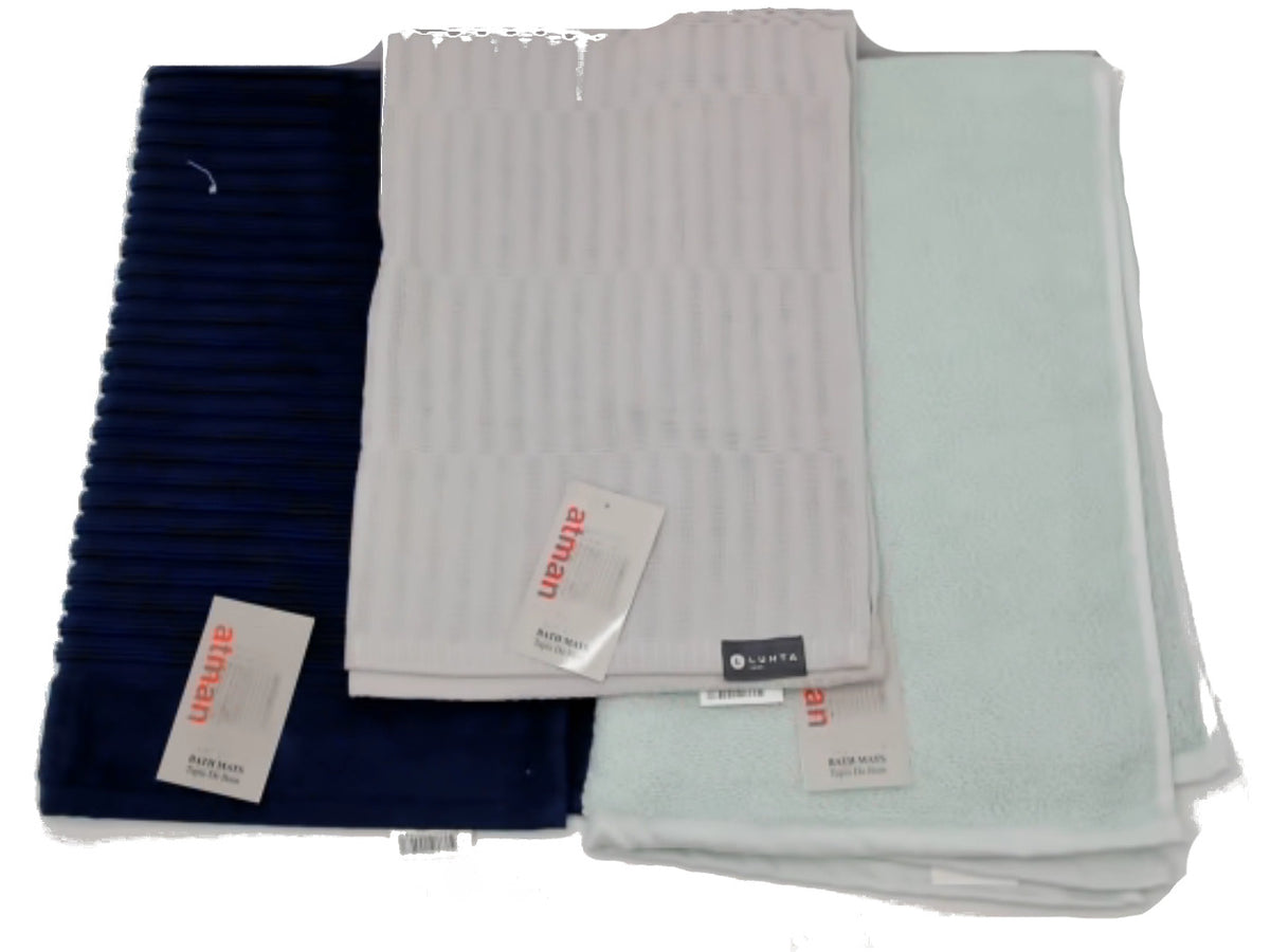 Bath Mat 20"x30" 100% Cotton Ass't Colours Atman