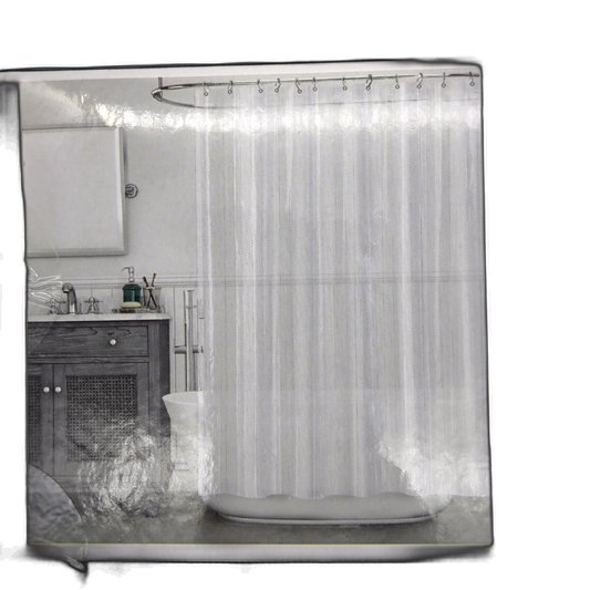 PEVA Shower Curtain 70" x 72" Rise Frosty White Splash Home