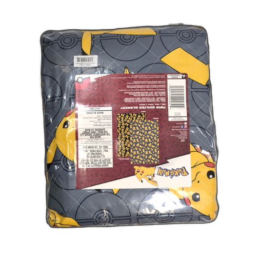 Twin Quilted Blanket 60" X 90" Pokemon Pika Pose