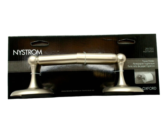 2 Post Tissue Holder Satin Nickel Nystrom Oxford