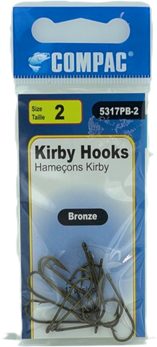 Hameçons Kirby en bronze, taille 2, 13 hameçons