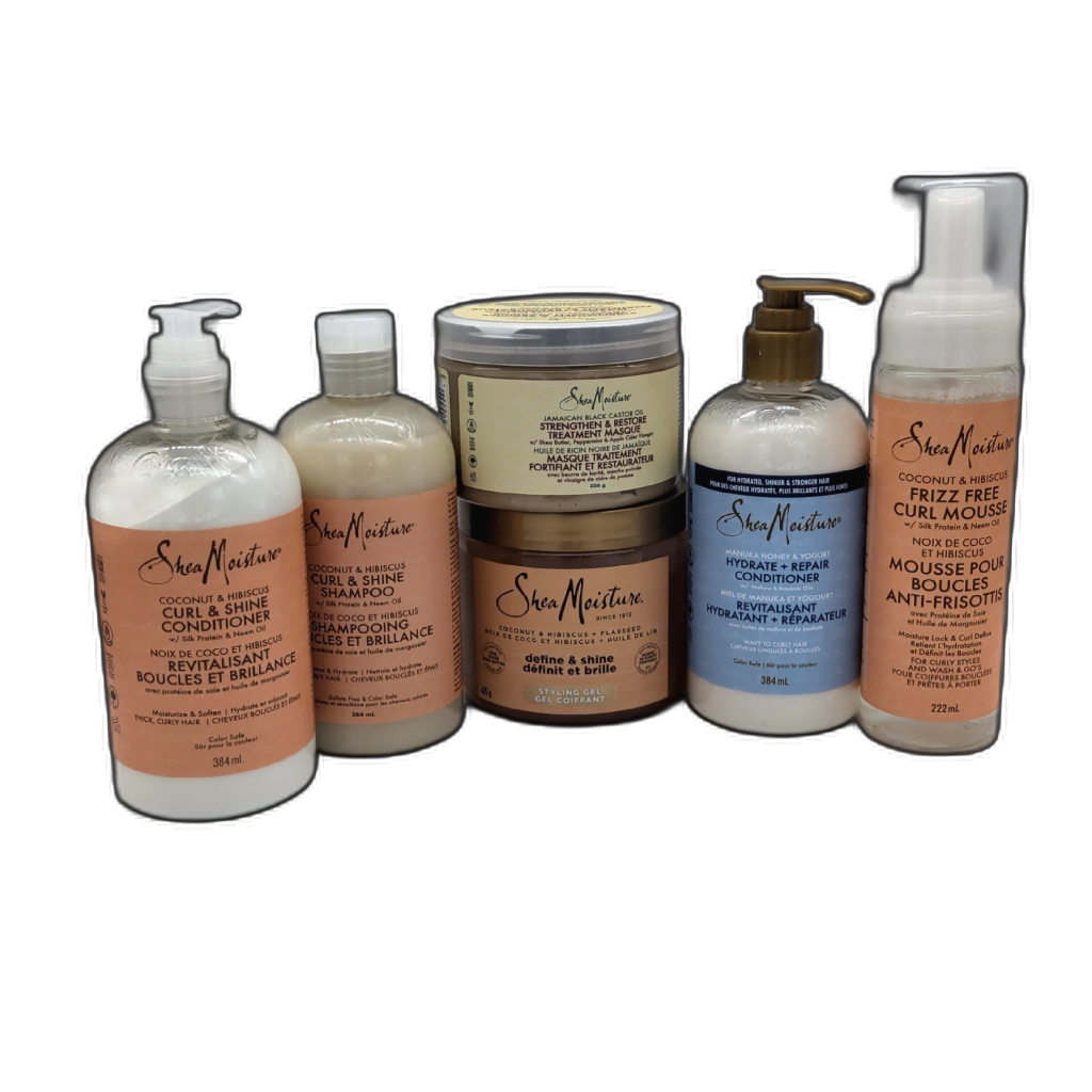 Produits capillaires assortis Shea Moisture (en présentoir)