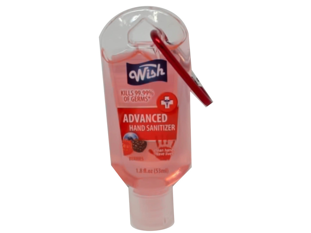 Hand Sanitizer 53mL w/Caribiner Wish Assorted (Or 3/$4.99)