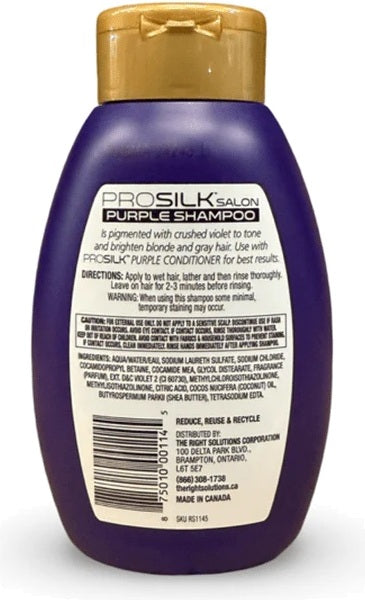 Purple Shampoo 414mL Infused With Coconut Oil & Shea Butter Pro Silk Salon - Additional View