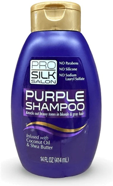 Purple Shampoo 414mL Infused With Coconut Oil & Shea Butter Pro Silk Salon