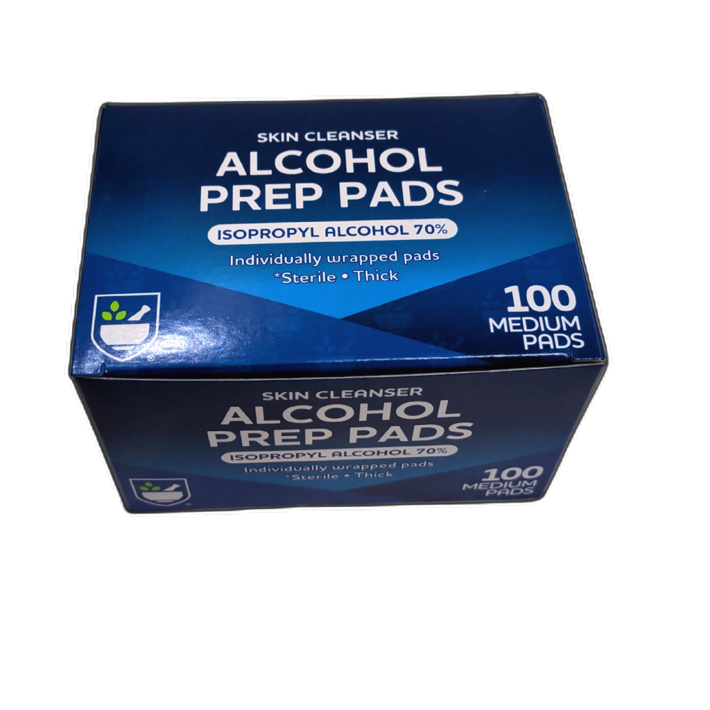 Alcohol Prep Pads 100pk. Skin Cleanser Rite Aid