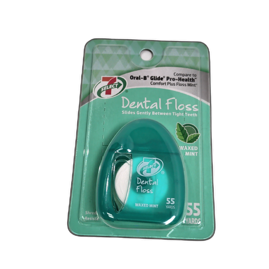 Dental Floss Waxed Mint 55 Yards 7 Select