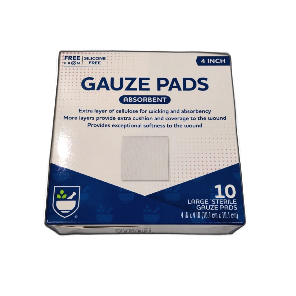Large Sterile Gauze Pads 4" x 4" 10pk. Rite Aid