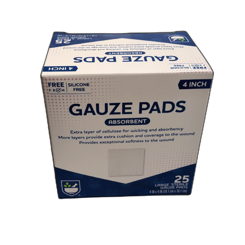 Gauze Pads 4" X 4" 25pk. Silicone Free
