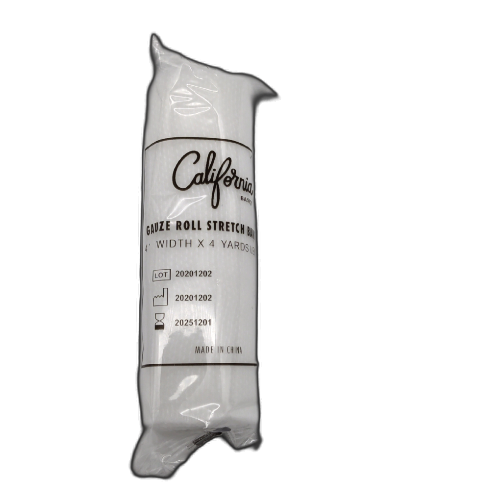 Gauze Roll Stretch Bandage 4" Width 4yd. Length California Basics