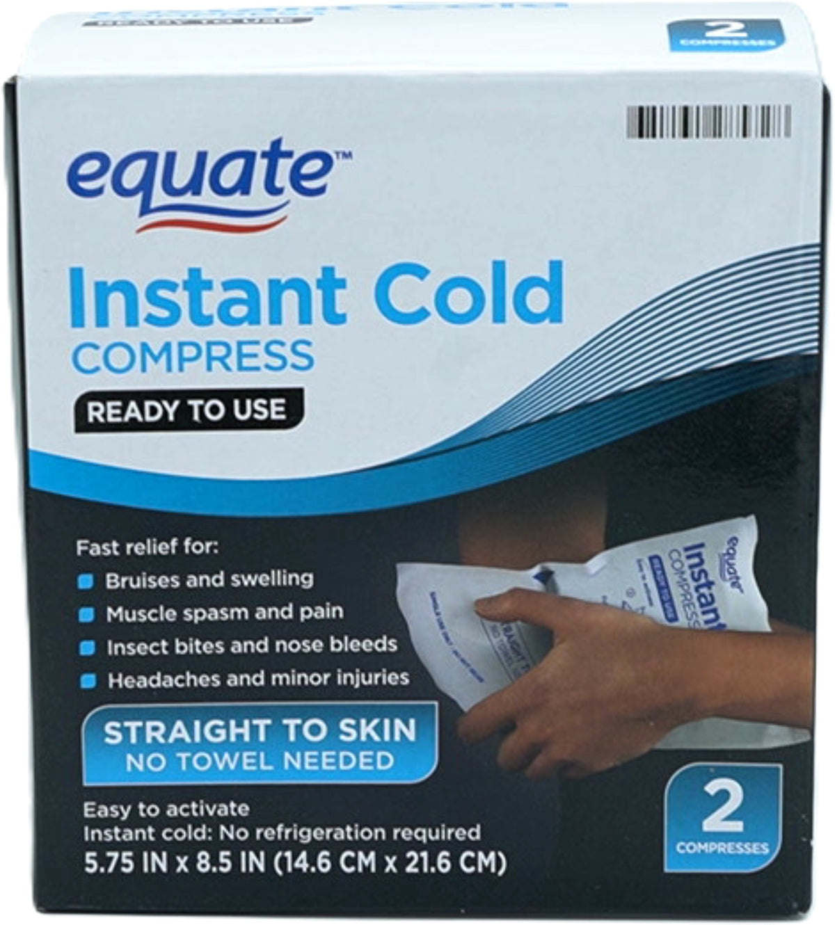 Instant Cold Compress 5.75" x 8.5" 2pk. Equate