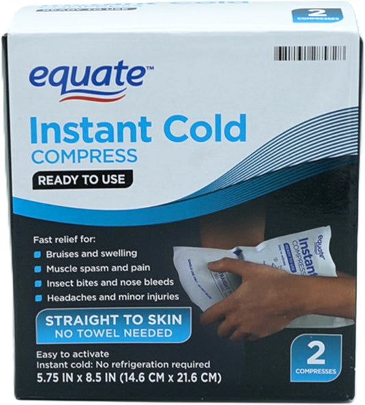 Instant Cold Compress 5.75" x 8.5" 2pk. Equate
