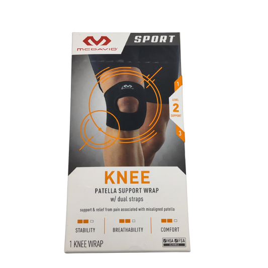 Knee Patella Support Wrap w/Dual Straps L/XL Level 2 Support Mcdavid
