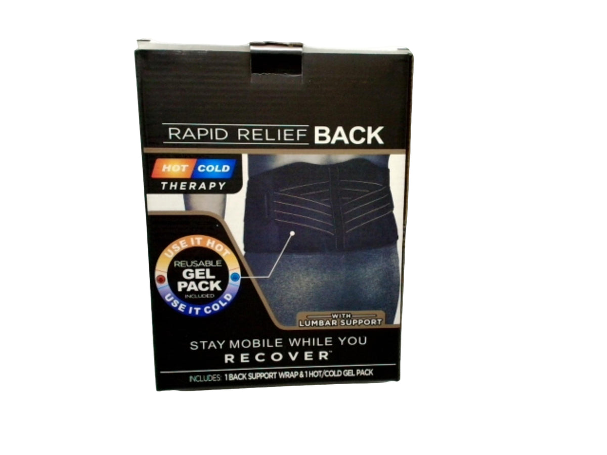Support dorsal Rapid Relief avec sac de gel chaud/froid réutilisable