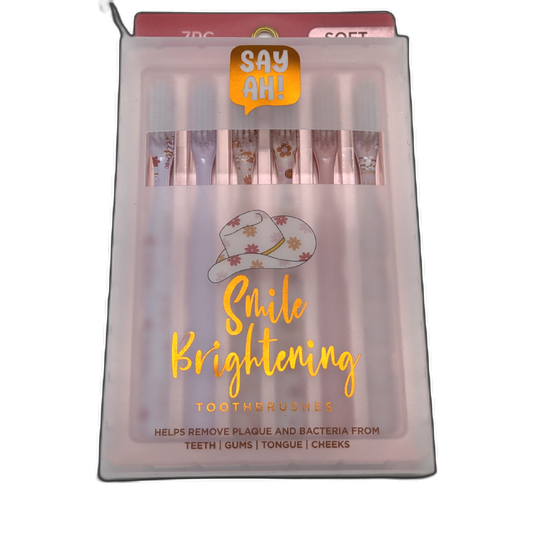 Smile Brightening Toothbrushes 6pk. Printed Say Ah!
