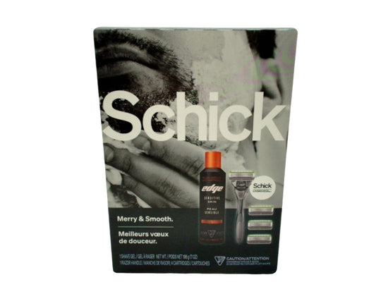Schick Hydro Sensitive Gift Set w/Shave Gel, Razor Handle & 4 Cartridges