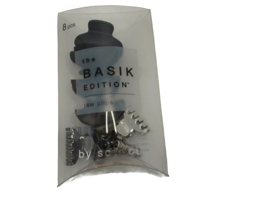 Jaw Clips 8pk. The Basik Edition Assorted (EACH SOLD INDIVIDUALLY)