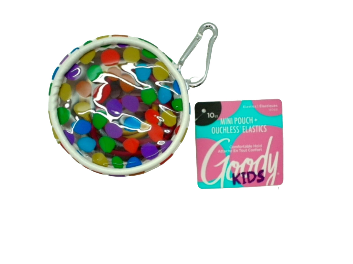 Mini Polka Dot Pouch W/10 Hair Elastics Goody Kids