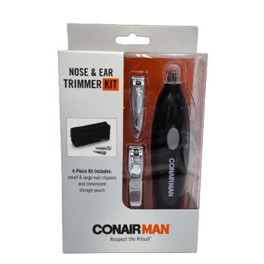 Nose & Ear Trimmer Kit w/Nail Clippers & Storage Pouch Conair Man