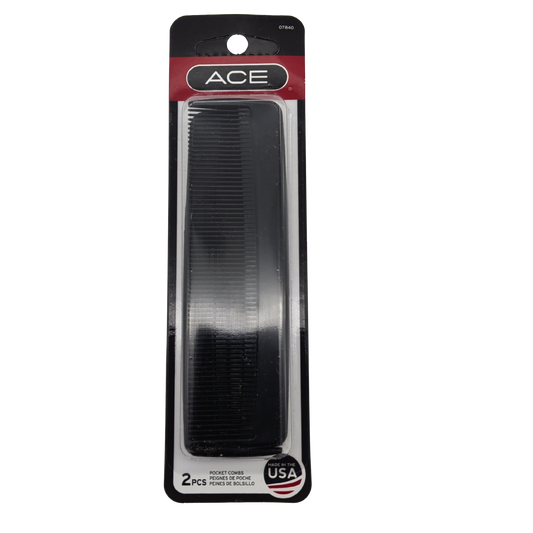 Pocket Combs 5" 2pk. Black Ace