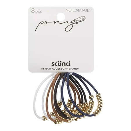 Ponytailers 8pk. Beaded No Damage Scunci